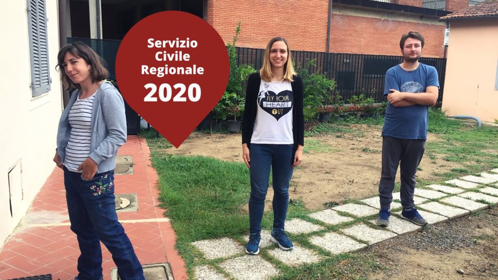 ragazzi in giardino - servizio civile