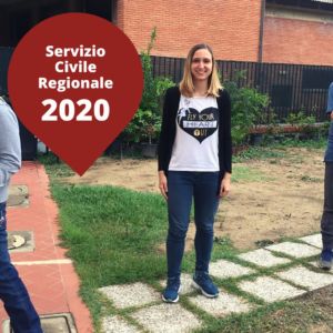 ragazzi in giardino - servizio civile