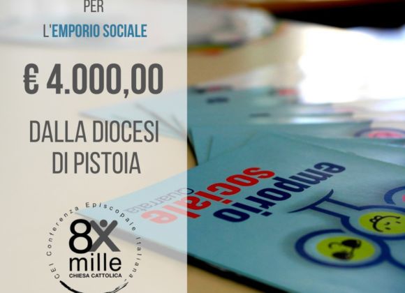 4.000 euro per l’Emporio Sociale dalla Diocesi di Pistoia