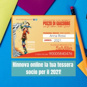 Rinnova online la tessera socio per il 2021!