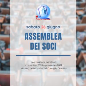 Assemblea Ordinaria dei Soci sabato 26 giugno