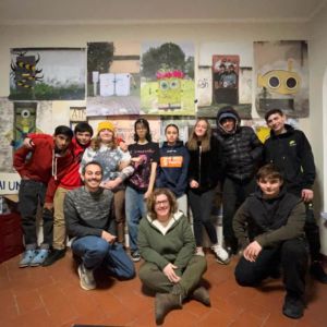 gruppo di ragazzi allo Spazio Giovani