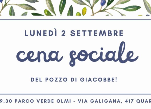 Anche quest’anno torna la Cena Sociale del Pozzo!